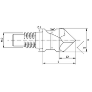 Wechselkopf VHM 30° Multifunktionsfräser Gr.20 ø10 2S. TiAlN