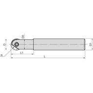 Kugelbahnfräser MIRROR-BALL BNMS 6x60mm D1=6mm für BNM-060