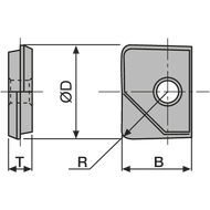 Wendeschneidplatte MIRROR-RADIUS RNM-120-R10 JC8015