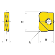 Wendeschneidplatte MIRROR-RADIUS HRM-100-R20 JC8015