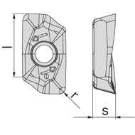 Wendeschneidplatte XDHT 10T310-ER SW10NM