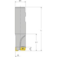 Bohr-Senkfräser 90° 16x150mm, Schaft-16mm, für 2 x AP..0803