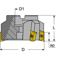 Eckfräser 90° 40x16x40mm, für 4 x APK.1604..