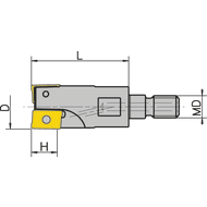 Einschraubfräser 16mm/M 8 für 2 x AP..1003