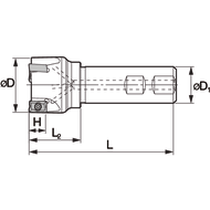 Schaftfräser 4-10-POWER 20x100mm, D1=20mm, für 3 x LN.X100605