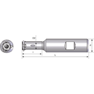 Fräserschaft SRC 1210E DIN6535HA 12x70mm mit IK (Plattengröße 10mm)