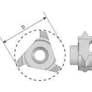 Schneidplatte C10 A60 Teilprofil 60° (Plattengröße 10mm) AMT7