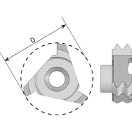 Schneidplatte C10 19 W G 55° BSW/BSF/BSP (Plattengröße 10mm) AMT7