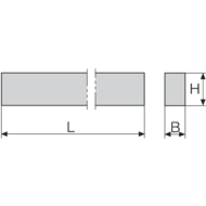 Drehling HSS-Co10 DIN4964D (rechteckig) 4x16x100mm