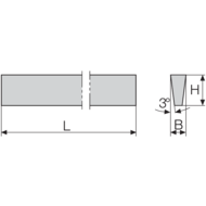 Drehling HSS-Co10 DIN4964E (trapezförmig) 3x12x100mm