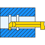 Schneideinsatz R004.0100-10 Innenstechdr. 4mm b=1,0 L1=10 Dmin=4,0mm CN45F