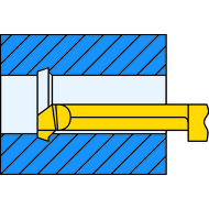 Schneideinsatz R070.5-15 Innenstechen und Fasen 5mm / L1=15 / Dmin=5,0mm K10F