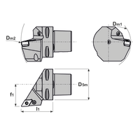 Polygon Wendeplattenhalter PSC40 PDJN-R 27050 15 für DN…15