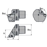 Polygon Wendeplattenhalter PSC40 PDJN-L 27050 15 für DN…15