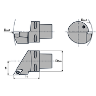 Polygon Wendeplattenhalter PSC40 SDJCL27050 11 für DC…11