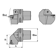 Polygon Gewindeaussenhalter PSC50 SER35060 16 für WP ER16