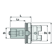 Polygon Reduzierung HSK63 auf PSC40 16 218 63 40 80