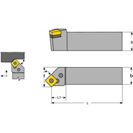 Klemmhalter PSSN-R 2020 K12 IK, 45°, für SNM.1204..