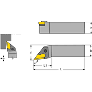 Klemmhalter CKJN-L 2020 K16, 93°, für KNUX1604..