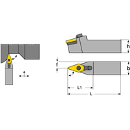 Klemmhalter MVVN-N 2020 K16, 72,5°, für VNM.1604..