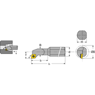 Bohrstangen-Satz SCLC-R-06 8-10-12-16mm, 4-tlg, 95°, für CC..0602.., IK