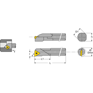 Bohrstange VHM E12M STFC-L-11 90°, TC..1102.., IK