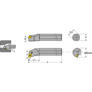 Bohrstange S40V PCLN-L 16, 95°, für CNM.1606..