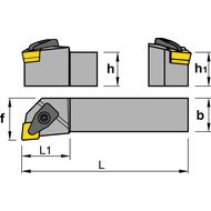 Klemmhalter DCLN-R 2020 K12-A, IK 93°, für CN…12