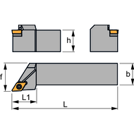 Klemmhalter SDJC-R 2020 K11-A, IK 93°, für DC…11