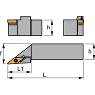 Klemmhalter SVJC-R 2020 K11-A, IK 93°, für VC…11