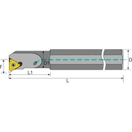 Bohrstange SIR 10 K11B L=125mm (für Gewindeschneidplatten 11IR..), IK