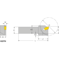 Klemmhalter KGTH-R 20-3 (Ab- und Einstechen, für Einsätze KGT.3) max 36mm