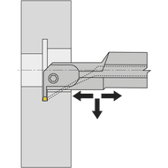 Bohrstange AH-L 619 25C 2 (Innendrehen und Einstechen) W=2,2mm, mit IK