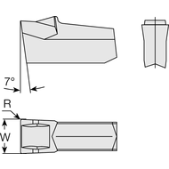 Stecheinsatz AIMF 2N HC3630 beschichtet, zum Axialeinstechen