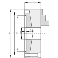 Keilstangenfutter DURO-T DIN55027/KK5 200mm (Grund+Aufsatzbacken)