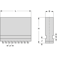 Blockbacken (härtbar) für Dreibacken-Drehfutter Nr. 4050010100 (100mm)