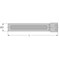Spannzangenfutter-Verlängerung zylindrisch 16mm ER11M, 0,5-7mm A=149mm