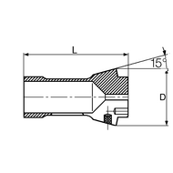 Notfall-Druckspannzange DIN6343 173E vorgebohrt auf 3mm vergütet