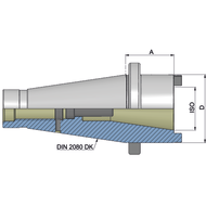 Zwischenhülse/Reduzierhülse DIN2080 SK40-SK30 A=50mm