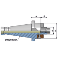 Quernut-Aufsteckfräsdorn DIN2080 SK40, 16mm A=30mm