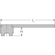 Schlüssel DIN6368 für Aufsteckfräserdorn 16mm Gewinde M8