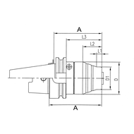 Spannfutter APC DIN69893 HSK-A63, 2-14mm A=178mm, beschichtet