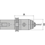 NC-Kurzbohrfutter mit Stirnradgetriebe DIN69871ADB SK40, 0,5-16mm