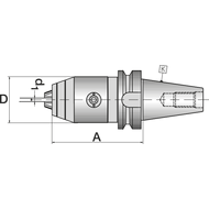 NC-Kurzbohrfutter MAS403A BT40, 0,5-16mm mit Stirnradgetriebe