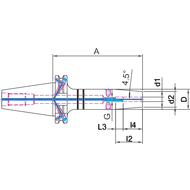 Schrumpffutter DIN69871ADB SK40, 25mm A=120mm