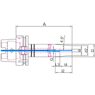 Schrumpffutter DIN69893 HSK-A63, 3mm A= 80mm