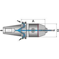 NC-Kurzbohrfutter DIN69871A SK40, 0,5-13mm mit Stirnradgetriebe