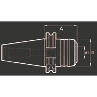Gewindeschneid-Schnellwechselfutter (f. Synchronsp.) DIN69871AD SK40 M3-M12