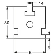 Mehrfach-Spannschiene 200x50x80mm