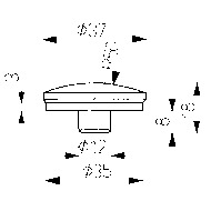 Kugelaufsatz 37mm für Richt- und Stützelemente